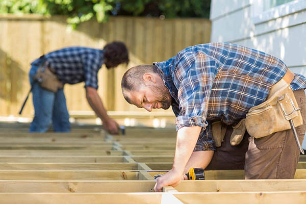 Outdoor deck construction